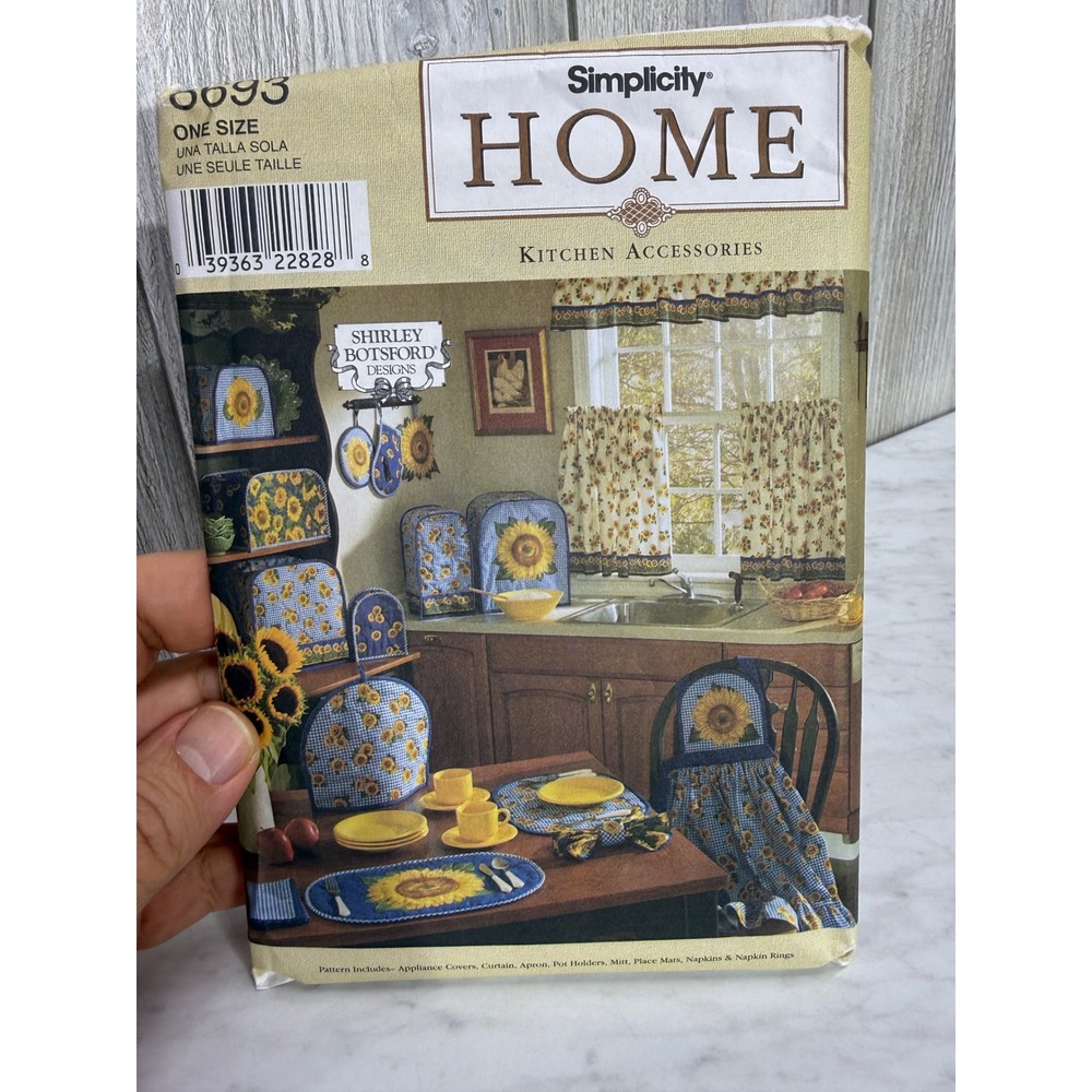 Simplicity 8693 Shirley Botsford Kitchen Accessories Sewing Pattern One Size